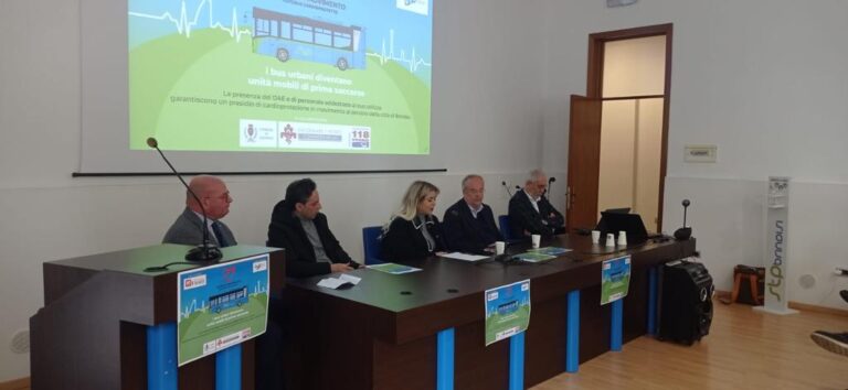 Progetto Cuori in Movimento, Maurodinoia: “Gli autobus del TPL  di Brindisi più sicuri grazie all’installazione di defibrillatori e ad autisti soccorritori”