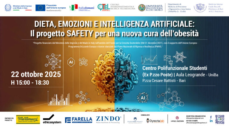 Dieta, Emozioni e Intelligenza Artificiale: Il progetto SAFETY per una nuova cura dell’obesità
